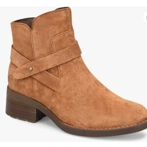 Born Women's Tori Boots Tan Camel Suede Size 8 NWOB Wraparound Straps Comfy